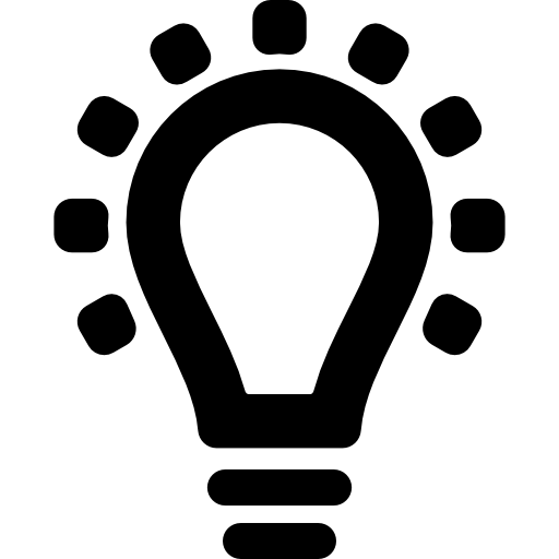 Idea lightbulb symbol